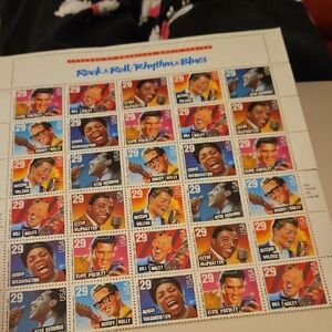 Rock & Roll Rhythm & Blues Stamp Sheet
